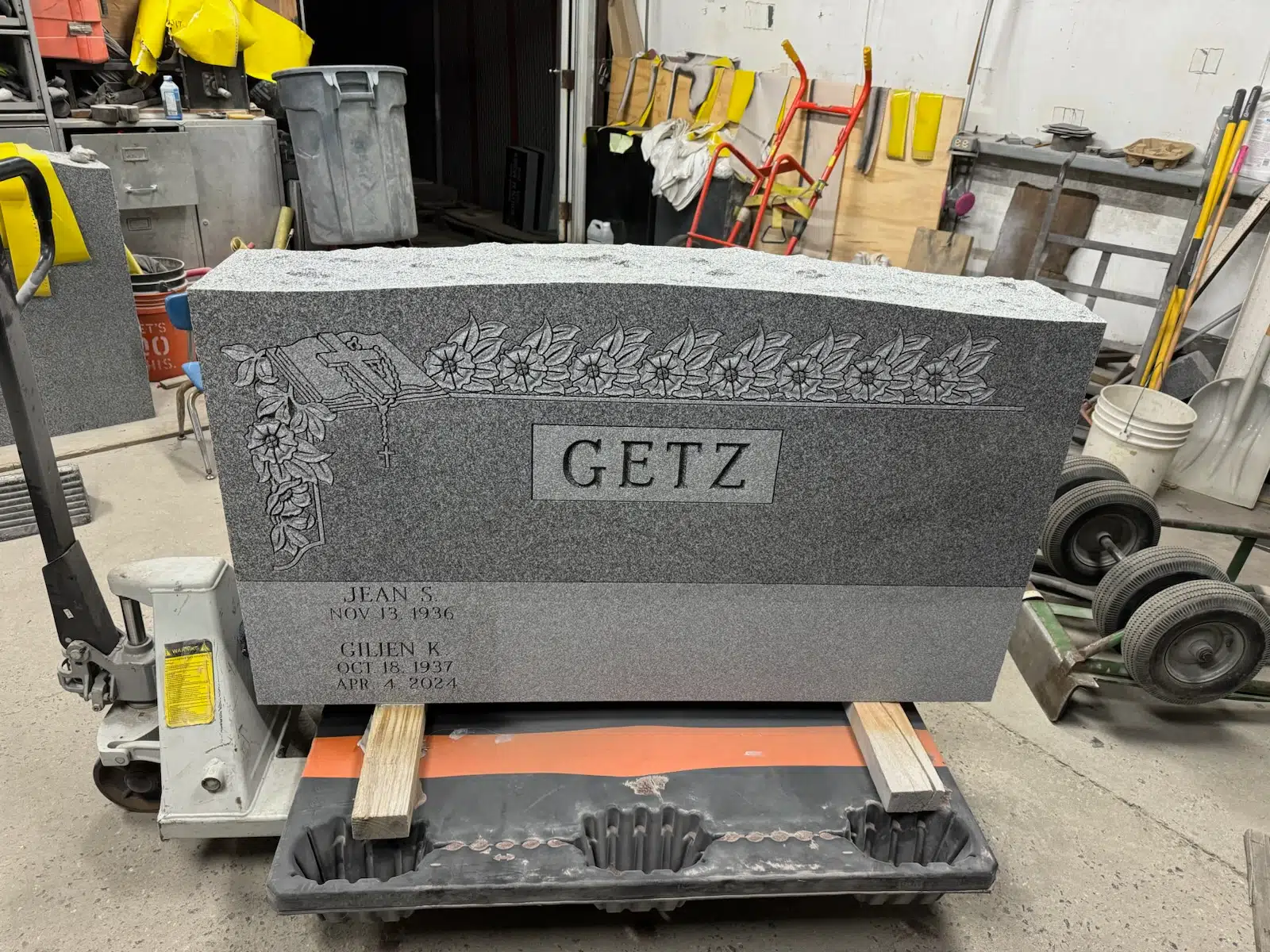 Granite Headstone hand-carved by NJ Memorial Headstones in NJ — image 5