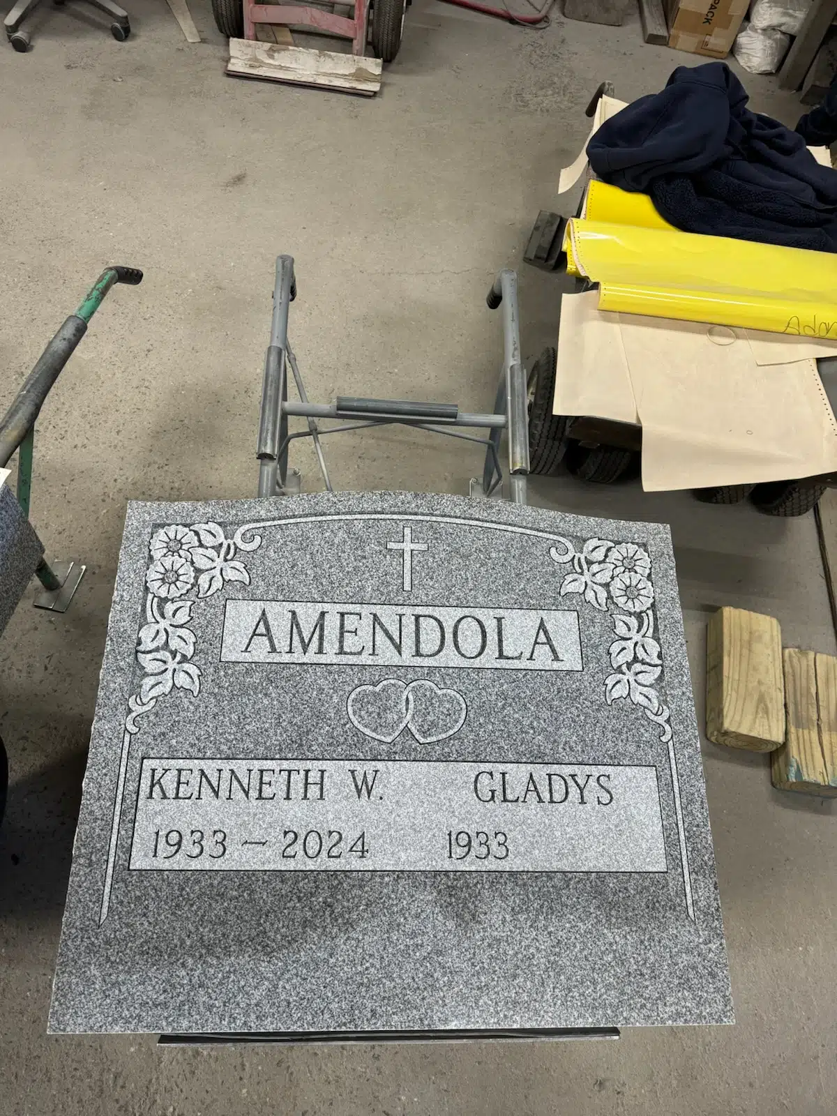 Granite Headstone hand-carved by NJ Memorial Headstones in NJ — image 2